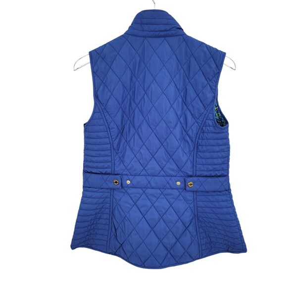Lilly Pulitzer Blake Quilted Vest Iris Blue Size Small Pockets - Picture 6 of 16